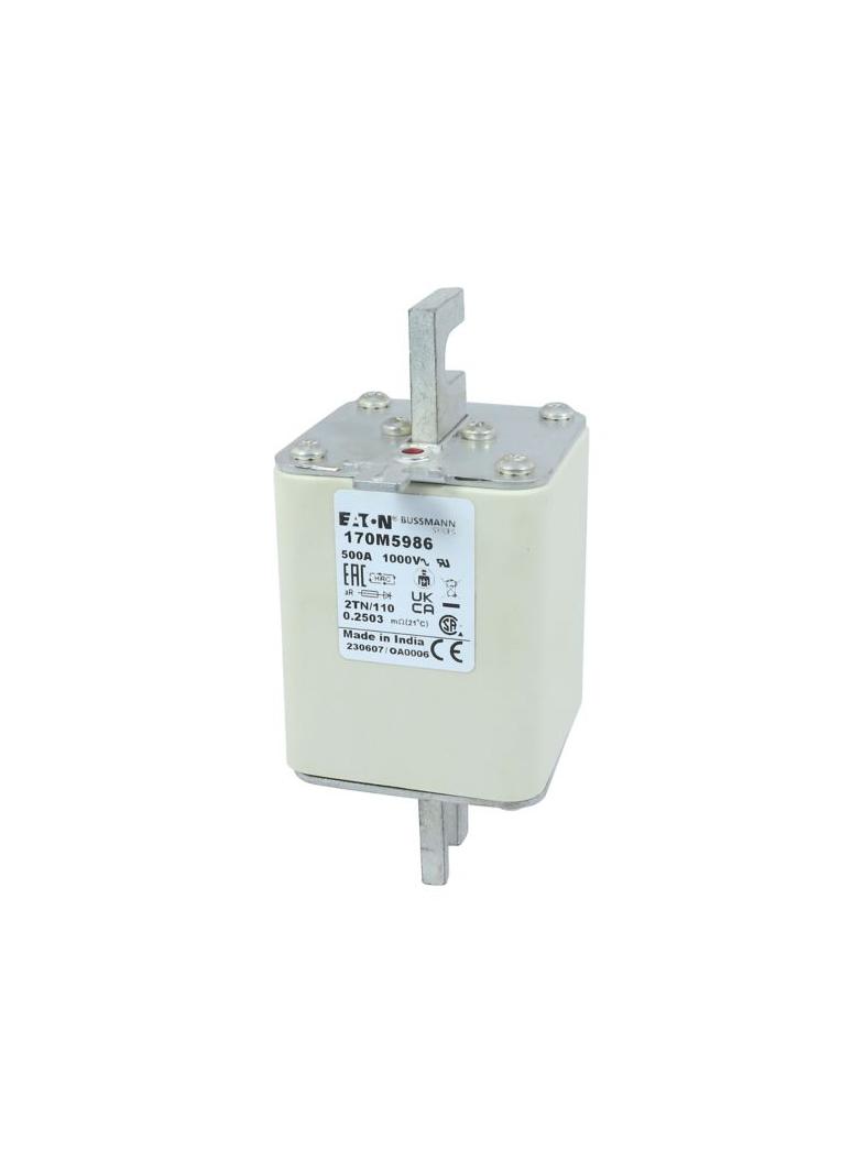 500A 1000V 2TN/110 aR INDICATOR FUSE Wkładka szybka 500A AC 1000V DIN 2 59x75x138 mm aR, 170M5986 EA