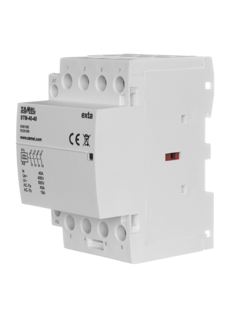 STYCZNIK MODUŁOWY INSTALACYJNY 40A, 4xNO, 230V AC, TYP: STM-40-40
