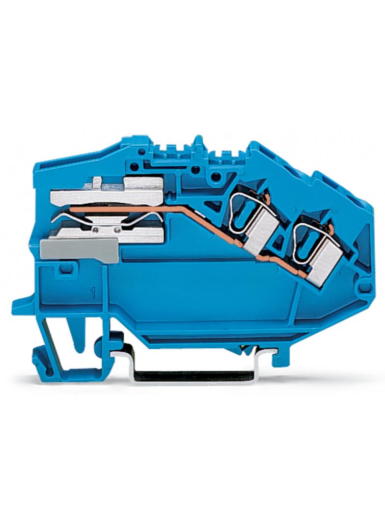 topJob złączka 2-przewodowa 4 mm2 do przewodów neutralnych niebieska