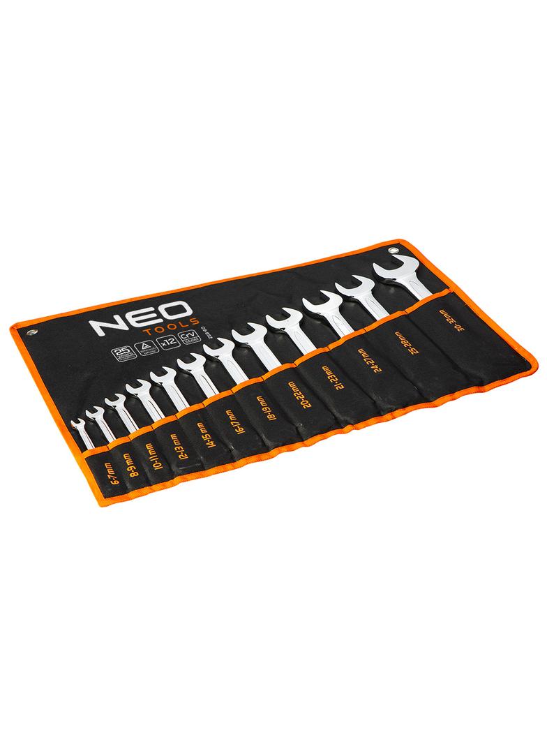 Klucze płaskie dwustronne 6-32 mm, zestaw 12 szt.