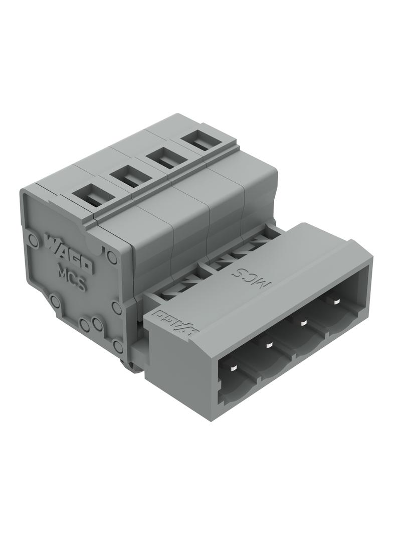 MCS-MIDI Classic wtyk 4-bieg. szary raster 5 mm /100szt./ WAGO