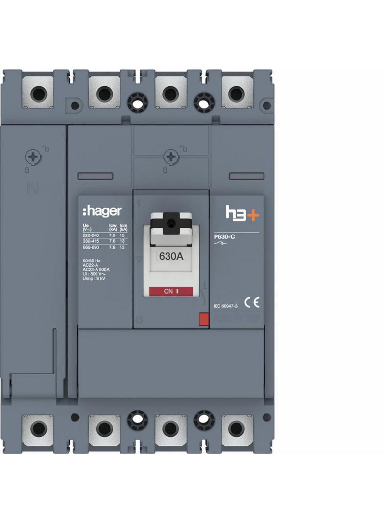 MCCB Rozłącznik mocy h3+ P630 4x630A HCW631AR HAGER