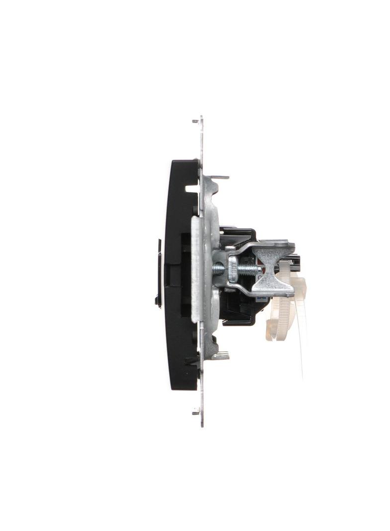 Simon 54 Gniazdo komputerowe podwójne RJ45 kat 6 z przesłoną przeciwkurzową czarny mat D62.01/49 KONTAKT