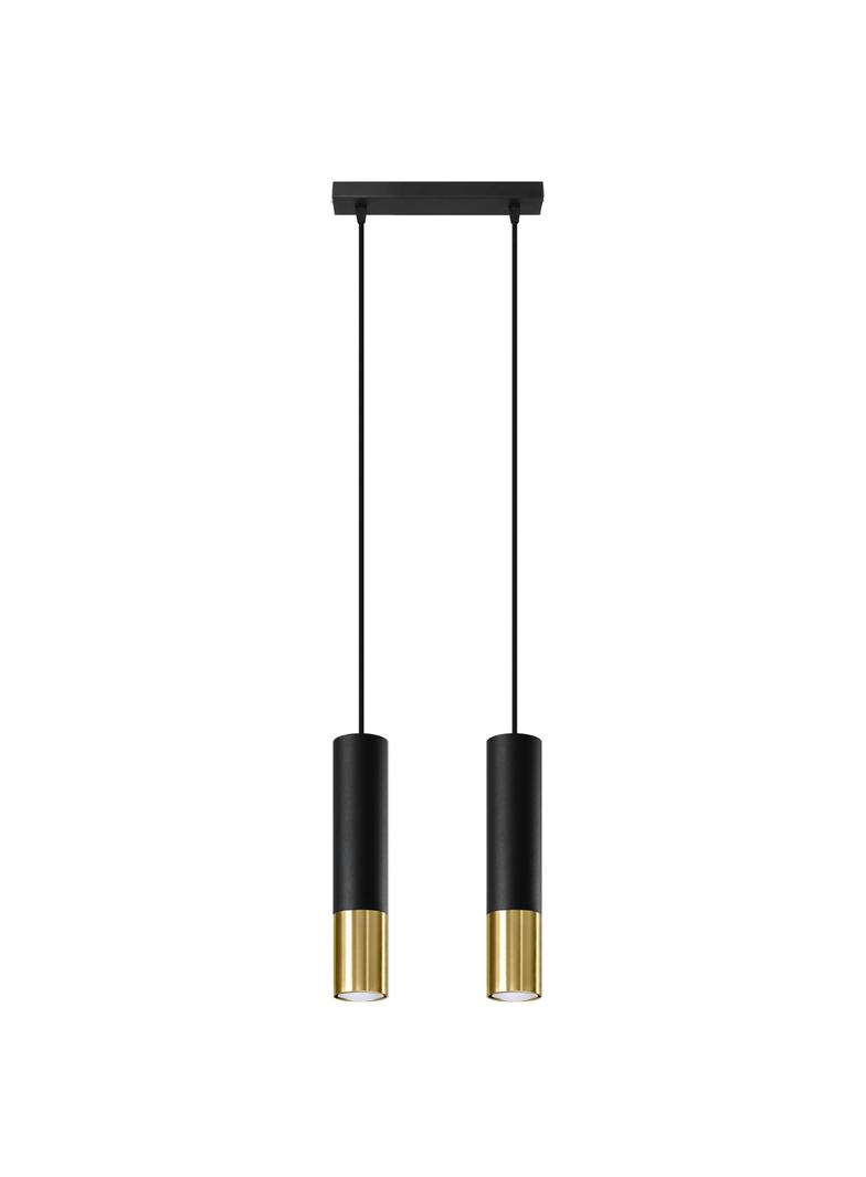 Sollux Lampa wisząca LOOPEZ 2 czarny/złoty SL.0953