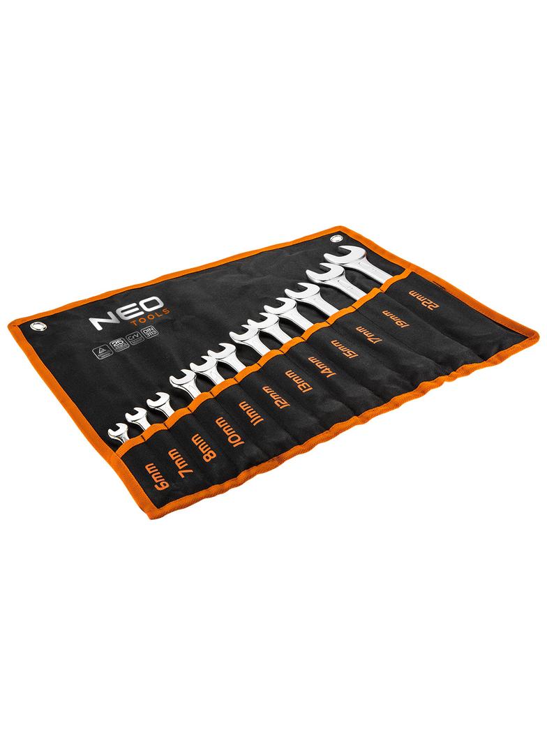 Klucze płasko-oczkowe 6-22 mm, zestaw 12 szt.