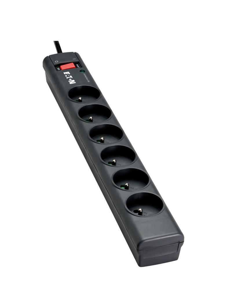 Listwa zasilająca Eaton Protection Strip przeciwprzepięciowa 6 gniazd 1 m czarna EATON