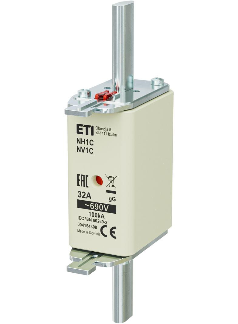 Wkładka topikowa NH zwłoczna KOMBI NH1C gG 32A 690V 004184308 ETI