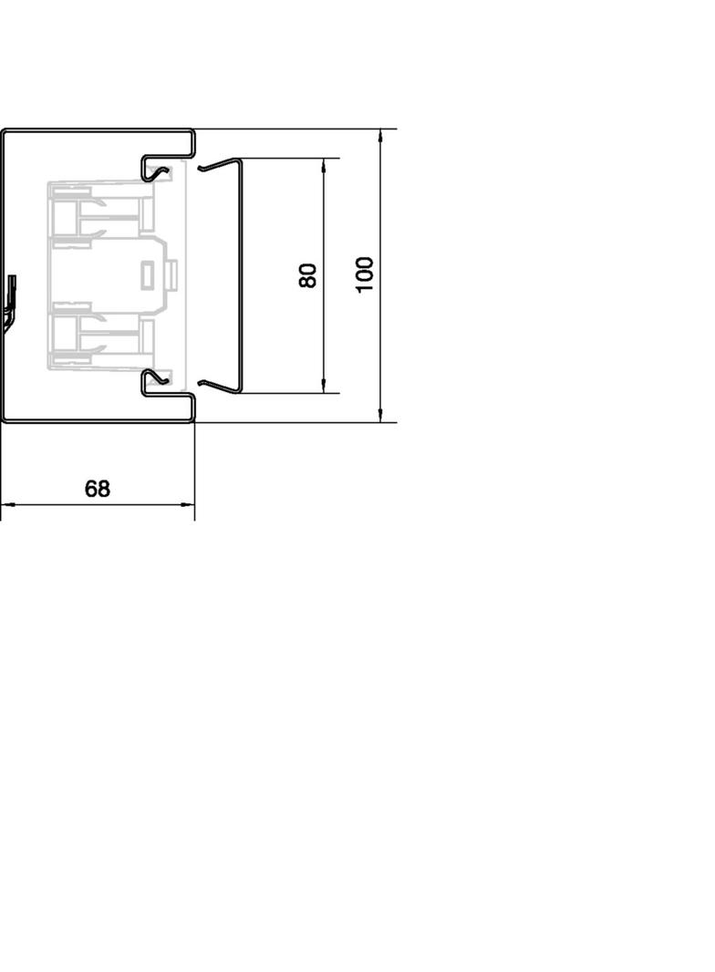 tehalit.BRS Podstawa 100mm stalowa jasnoszara BRS6510017035 HAGER