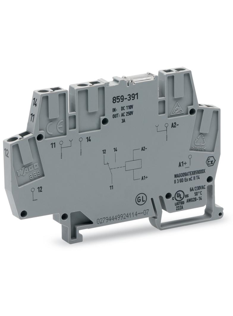 złączka z przekaźnikiem miniaturowym 110 V DC 1p /10szt./ WAGO