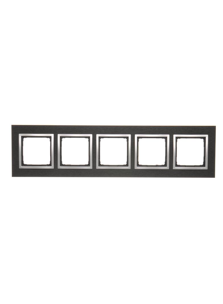 Simon 54 Nature Ramka 5-krotna Nature-Metal INOX YIN IP20/IP44* (*IP44-należy zastosować zestaw uszczelek DUN5) DRN5/78 KONTAKT