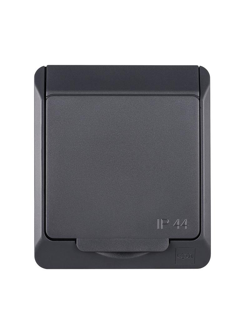 HERMES gniazdo 2P+Z IP 44 antracyt