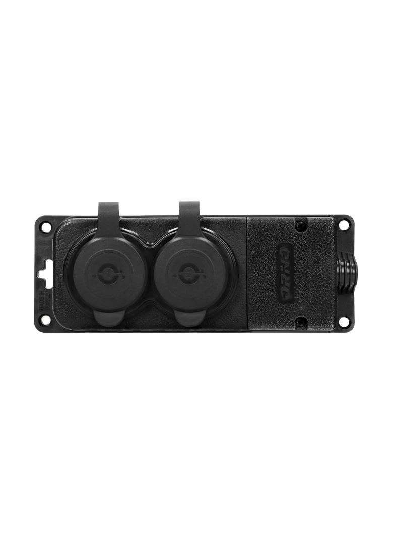 Rozgałęźnik bryzgoszczelny i odporny na uderzenia, IP44, 2 gniazda 2P+Z, 16A, 230V AC, gumowy, uniep OR-AE-13165(GS) ORNO