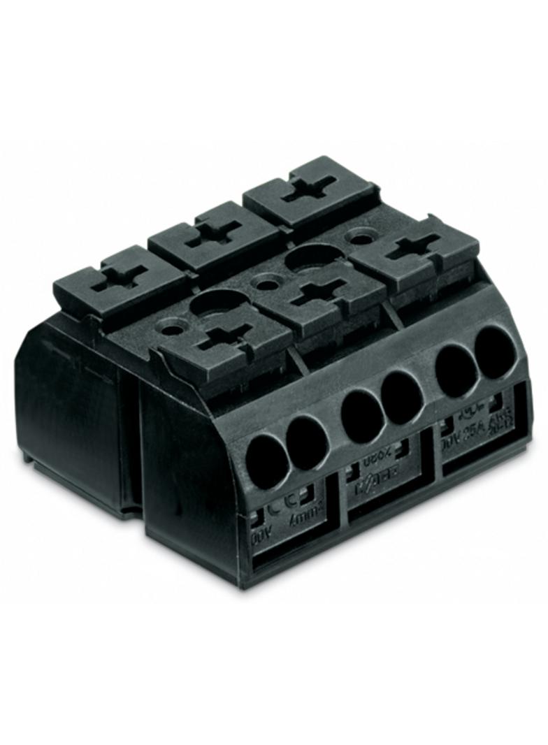 Blok zasilający 3‑torowy czarny 862‑503 /250szt./ WAGO