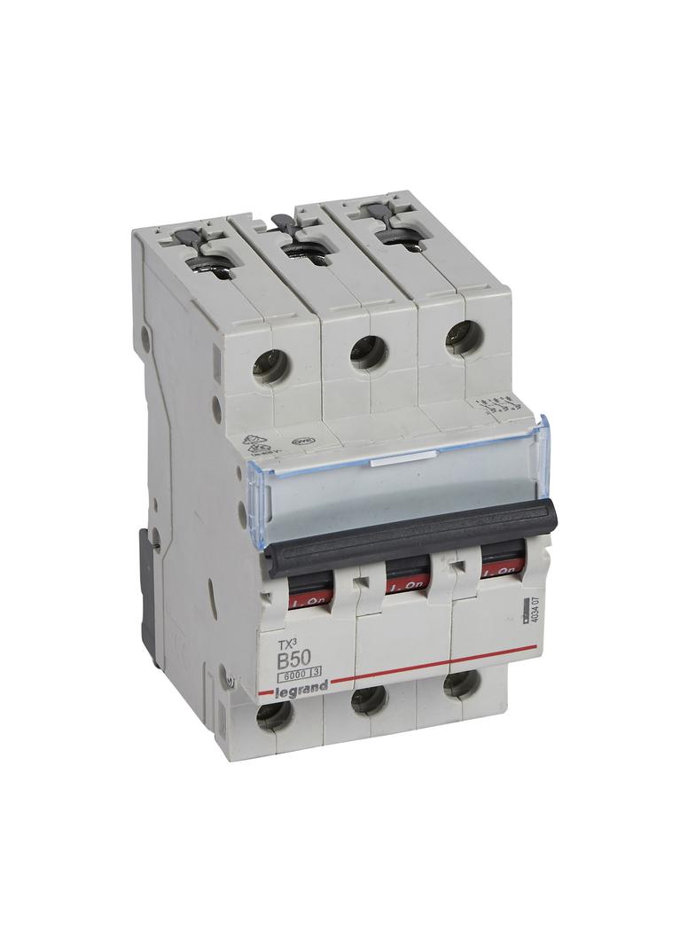 WYŁĄCZNIK NADPRĄDOWY S 303 3P B 50A 6000A SERII TX3, Legrand