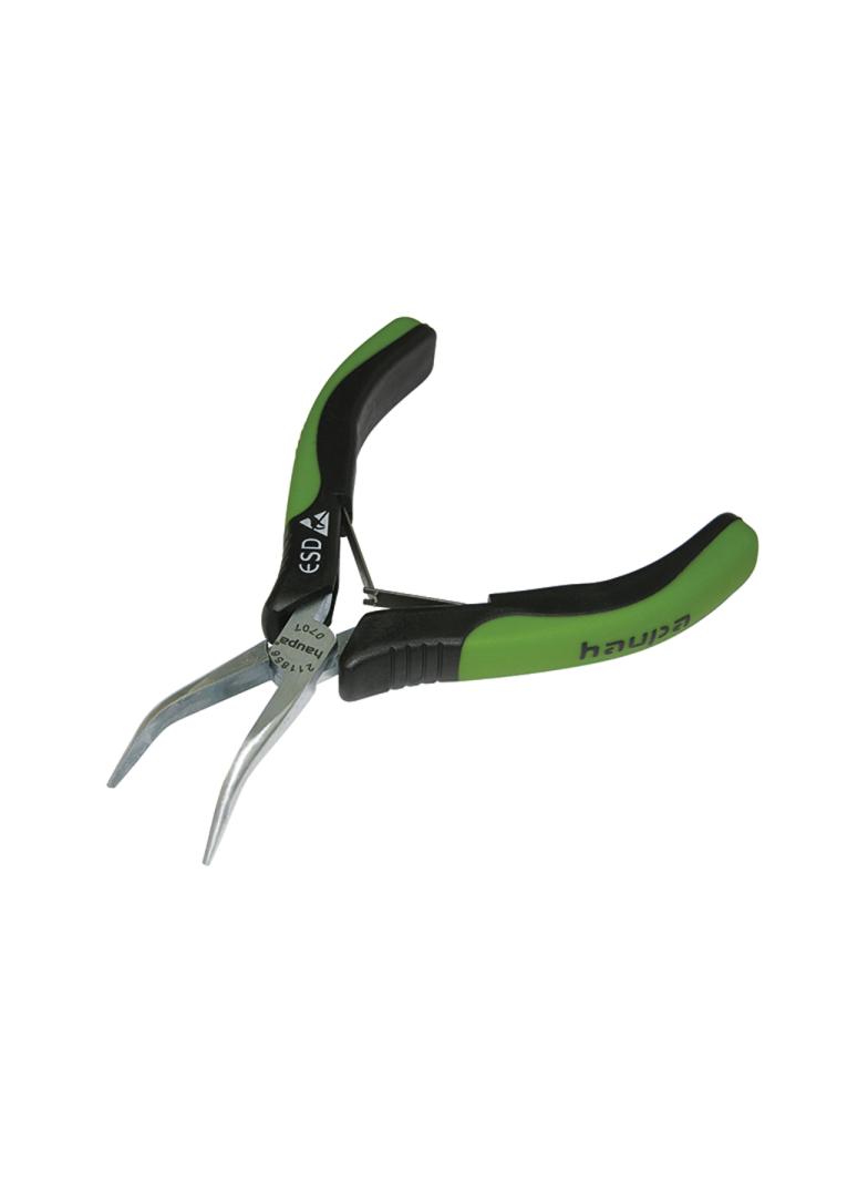 ESD szczypce plasko-okragle odgiete 45? 130 mm