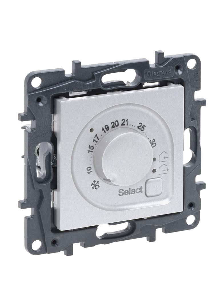 Niloe Step - termostat pokojowy- kolor aluminium, Legrand