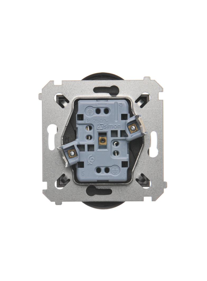 Simon 54 Gniazdo bez uziemienia z przesłonami podwójne 16A z. śrub. antracyt *Do ramek S54 PREMIUM