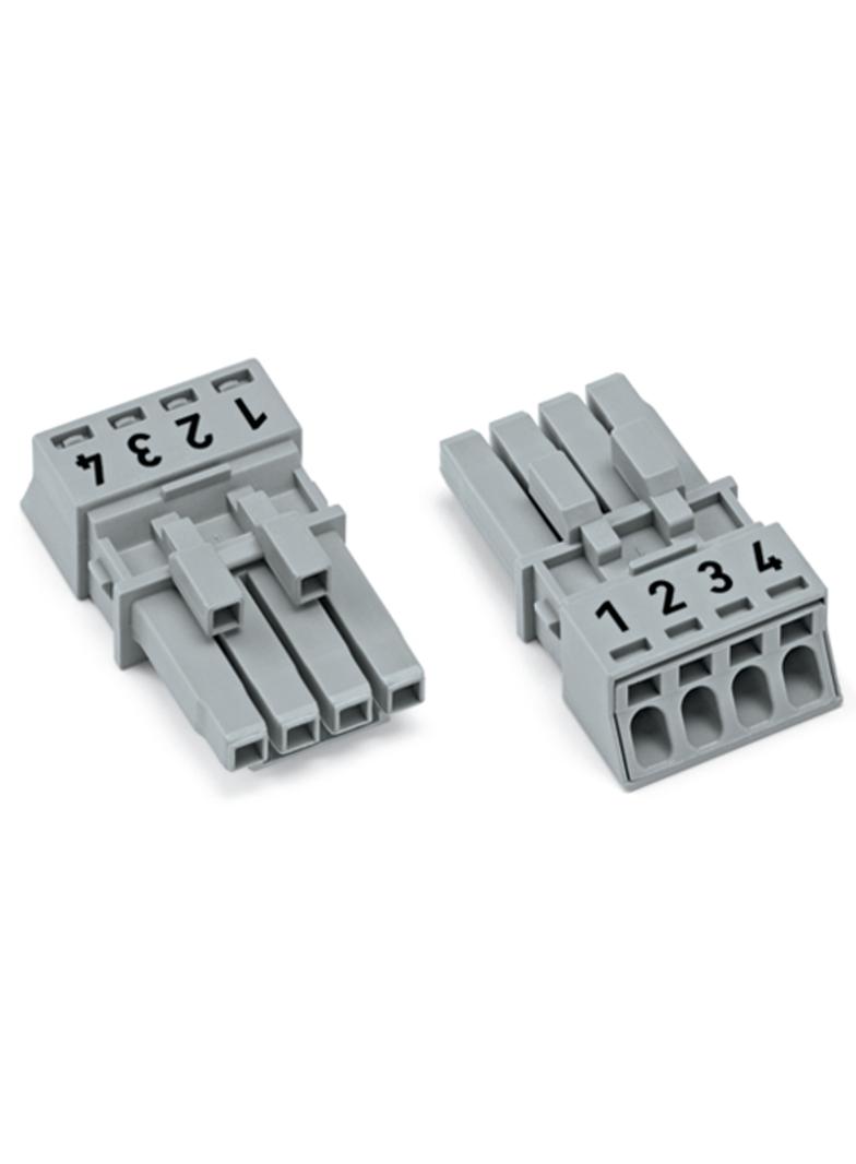 WINSTA MINI gniazdo 4-biegunowe szare