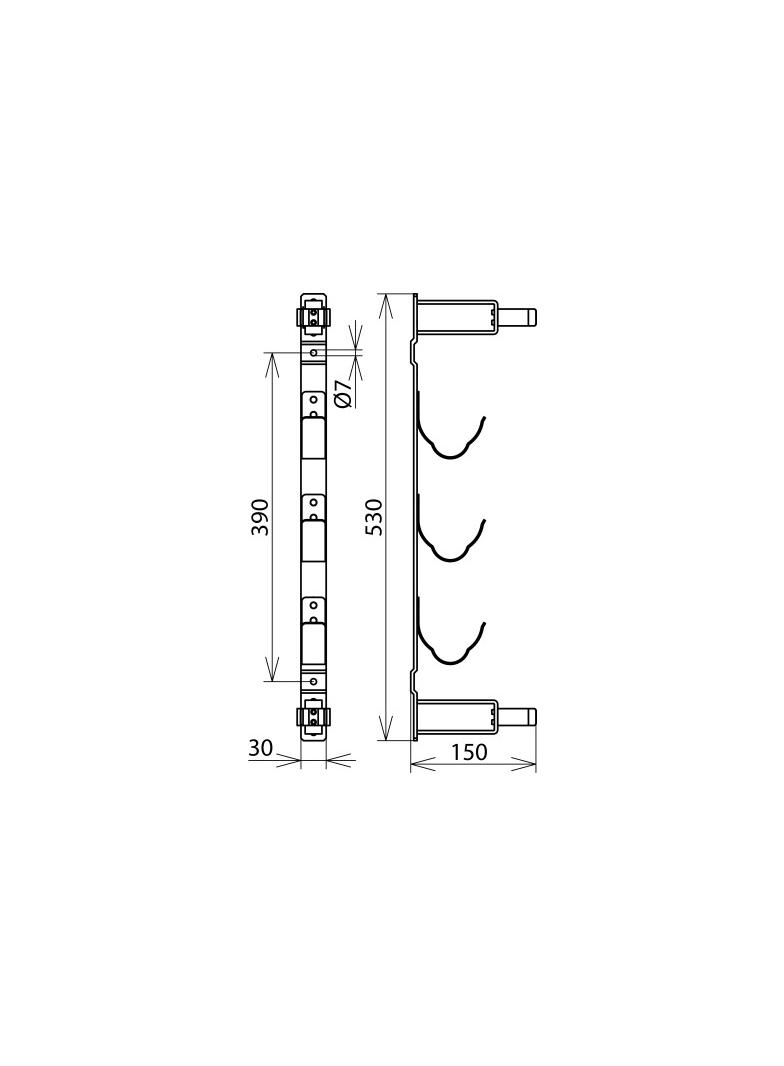 Wieszak do 3 bezpieczników HH