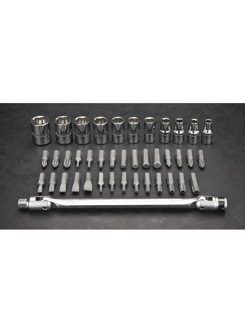 Klucze nasadowe 1/4", zestaw 41szt