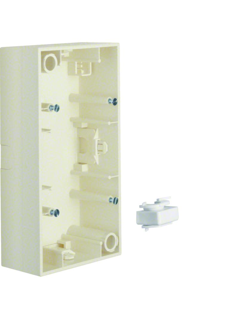 BERKER B.Kwadrat Puszka natynkowa podwójna krem 5310429902 HAGER