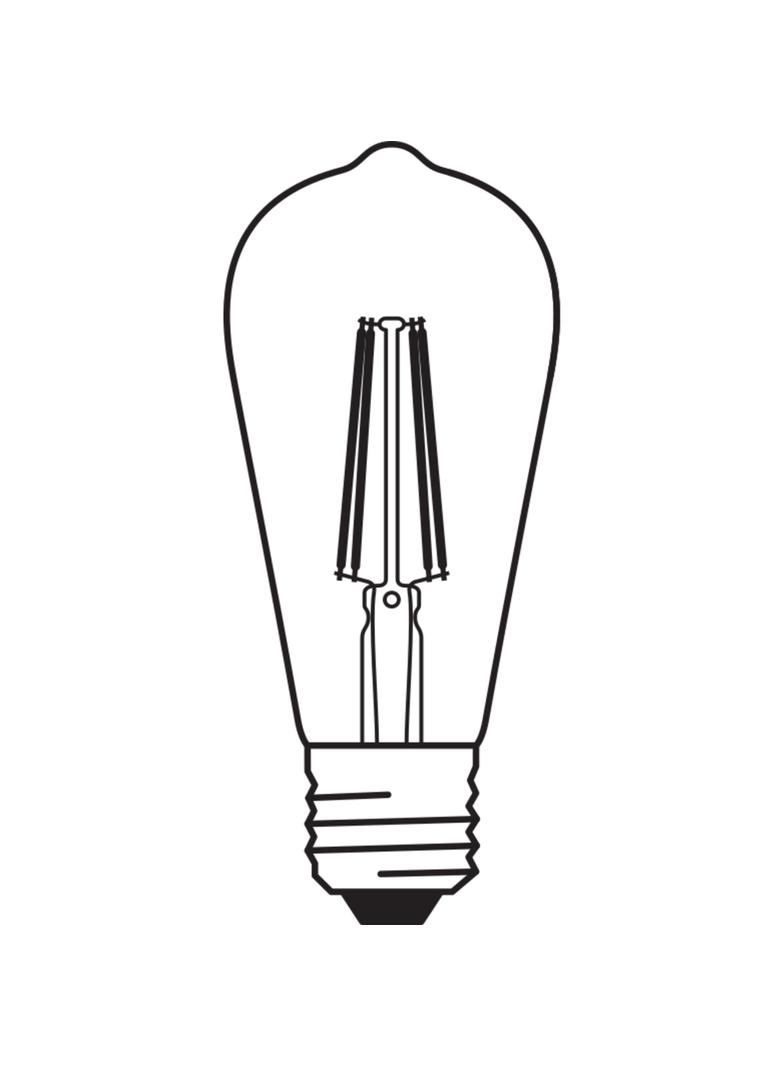 Żarówka LED E27 ST64 6W = 44W 2500K Ciepła 540lm 300° Filament SMART+ WIFI Ściemnialna 4058075609839 LEDVANCE