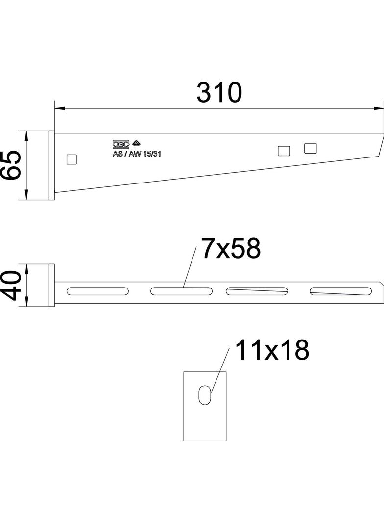 AW 15/31, WYSIĘGNIK AW 15/310MM FT