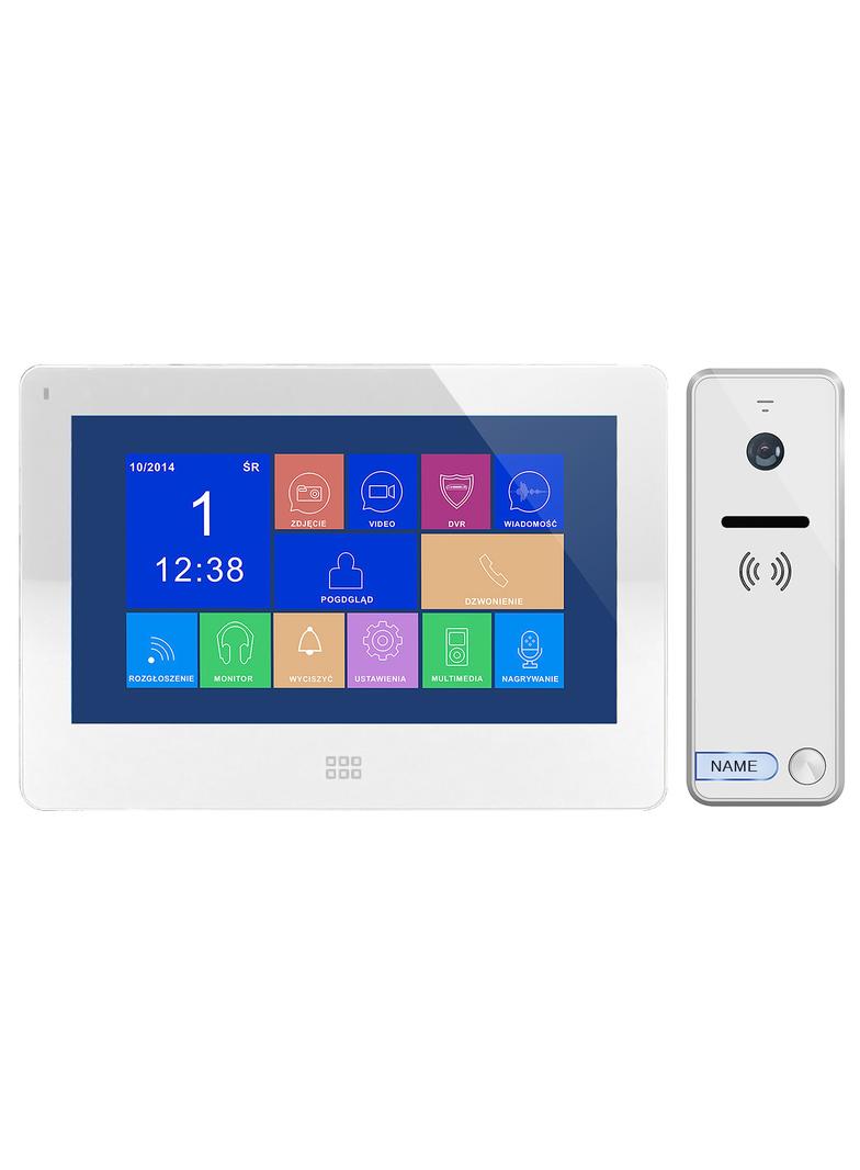 Zestaw wideodomofonowy bezsłuchawkowy kolor LCD 7" dotykowy menu OSD pamięć gniazdo na kartę S OR-VI