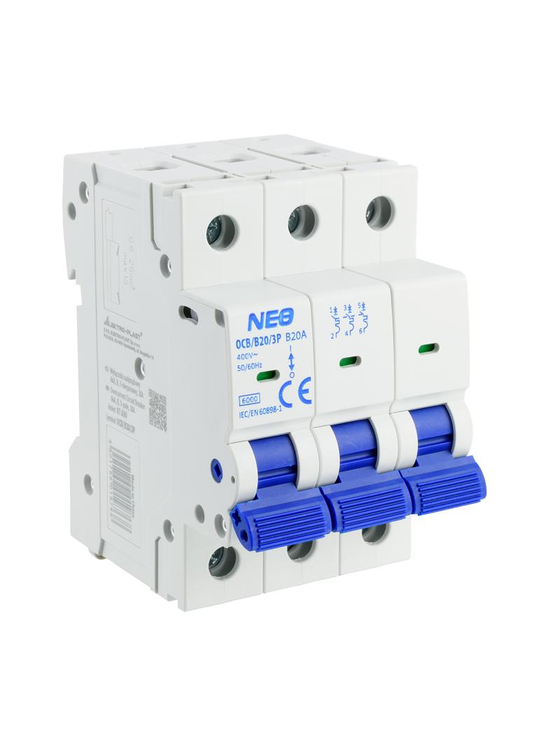 Wyłącznik nadprądowy 6kA 3P B20A OCB/B20/3P  87.630 OPATÓWEK