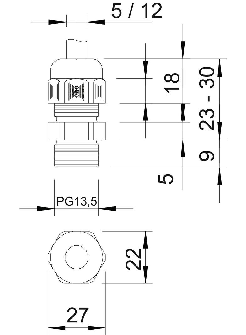 V-TEC, DŁAWIKI KABLOWY, PG13.5