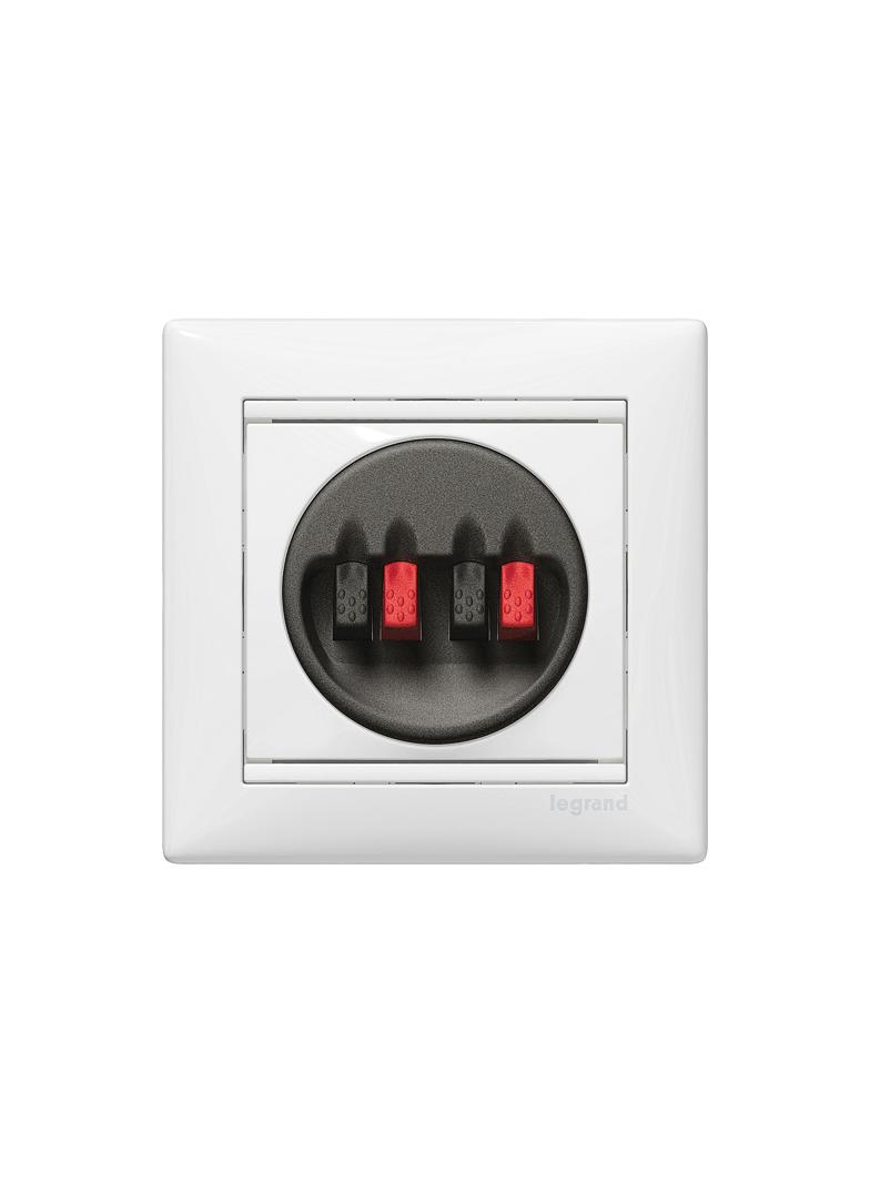 VALENA GNIAZDO GŁOŚNIKOWE PODWÓJNE BIAŁE, Legrand