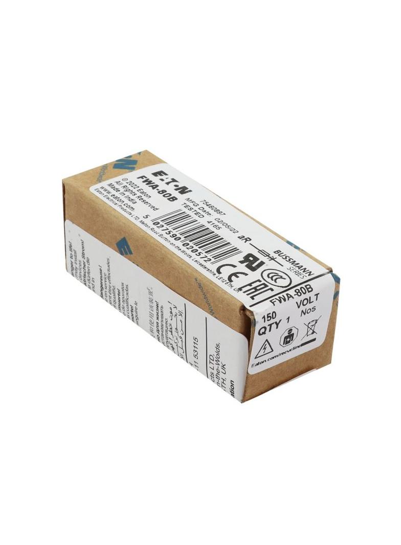 80AMP 150V AC SEMI-COND. FUSE Wkładka szybka 80A AC 150V DC 150V 25x68 mm UL FWA-80B EATON