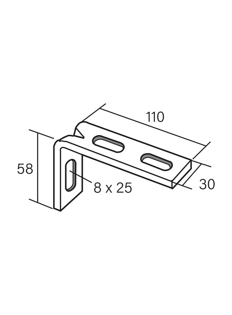 UCHWYT ZAWIESZENIA DLA KORYT O SZEROKOŚCI 50 MM, GS, D12351, Cablofil