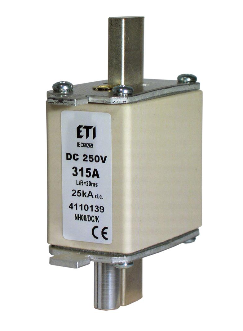 Wkładka topikowa NH DC NH00 160A 250V DC 004110132 ETI