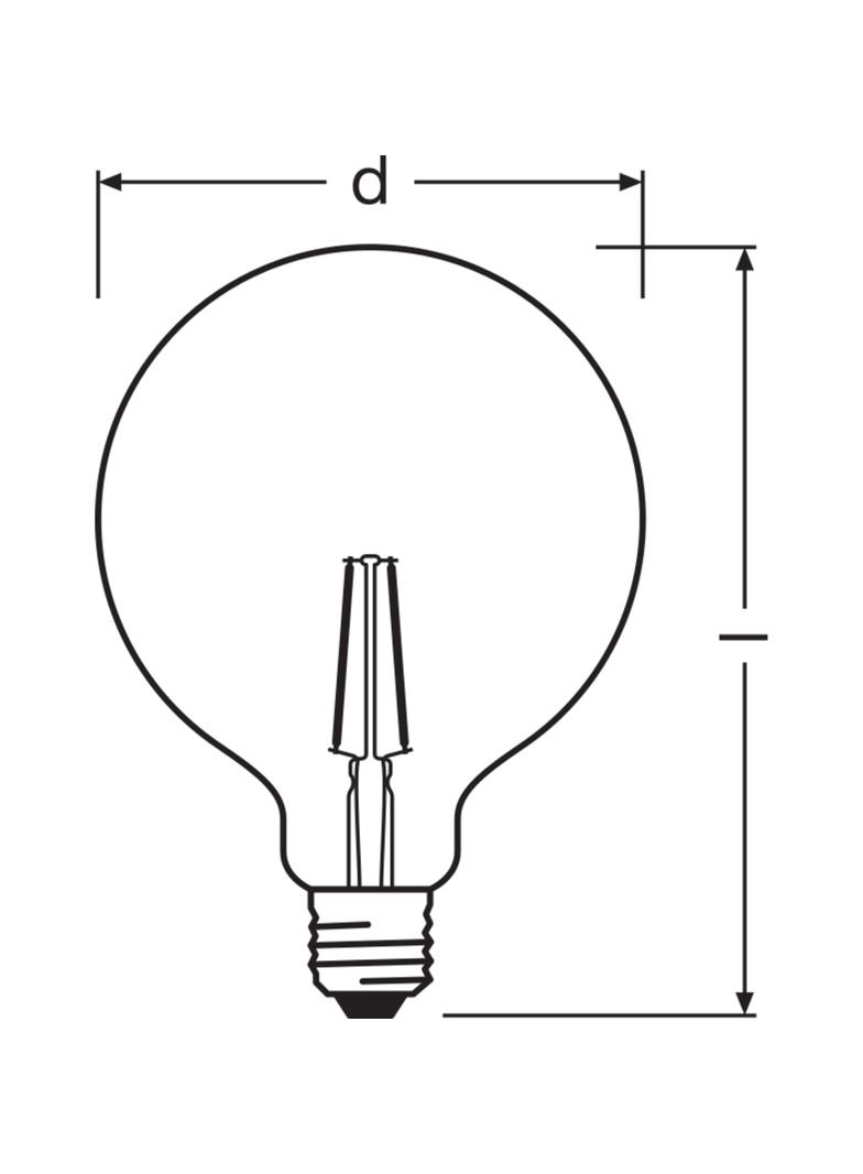 Żarówka LED Vintage 1906 LED CL GLOBE125 FIL GOLD 22 non-dim 2,5W/825 E27 4058075808980 LEDVANCE