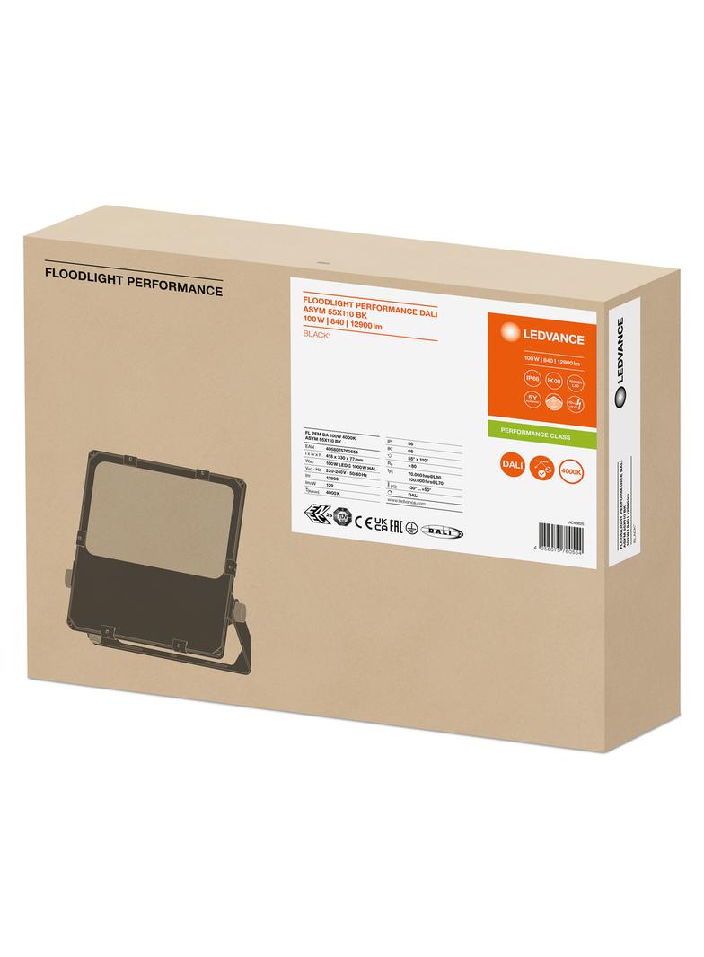 Naświetlacz FLOOD LED PERFORMANCE DALI 100W 4000K ASYM 55X110 black