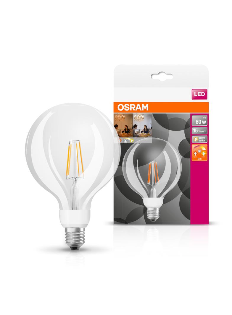LED STAR+ CL GLOBE125 FIL 60 GLOWdim 6,5W 827 E27 LEDVANCE