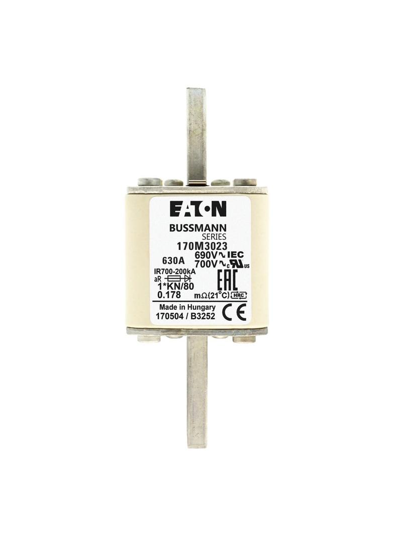 630A 690V 1*/80 aR INDICATOR FUSE Wkładka szybka 630A AC 690V compact DIN 1 45x45x104 mm, 170M3023 E