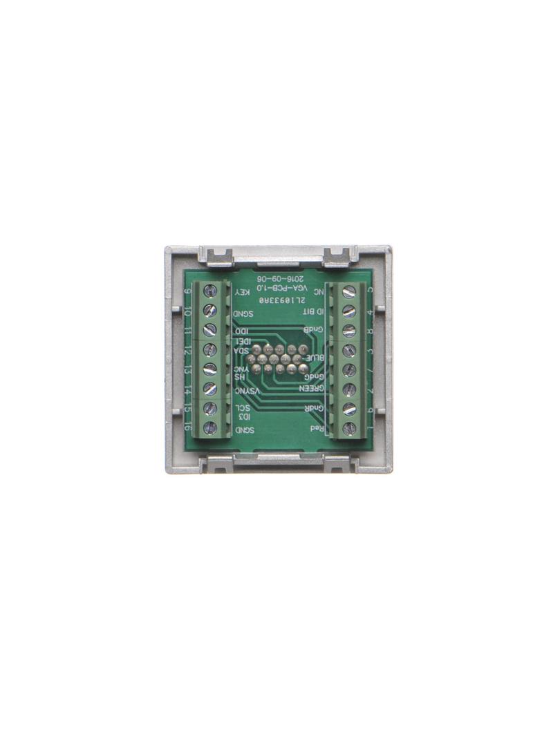 Simon Connect Płytka K45 złącza VGA (D-Sub 15) 45x45mm + wkład zaciski śrubowe aluminium K100B/8 KONTAKT