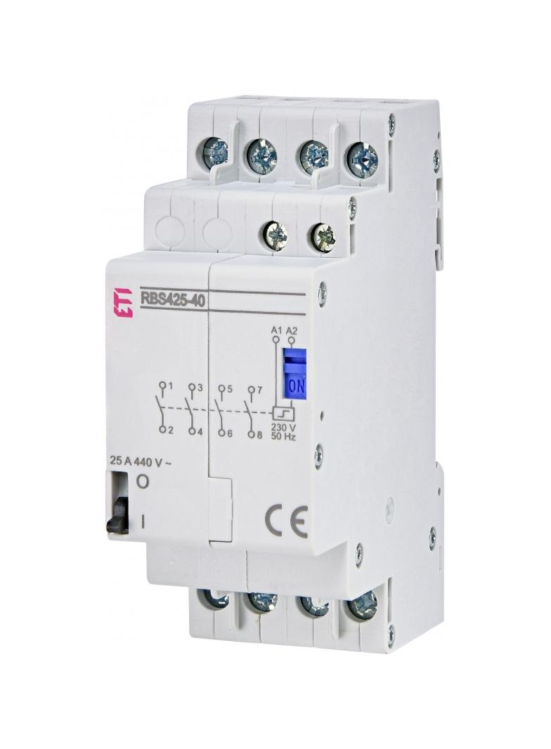 Stycznik bistabilny 25A 4P 4Z 2M RBS425-40-230V AC 002464125 ETI