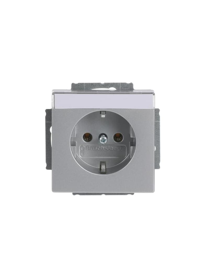 FUTURE Gniazdo SCHUKO z polem opisowym Z uziemieniem, 2P+E aluminiowo srebrny 2CKA002011A3810 ABB