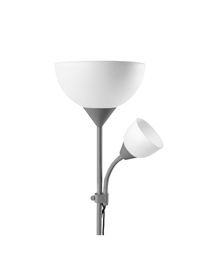 Lampa stojąca podłogowa URLAR 175 cm max 25W E27 max 25W E14 szara LS-2/G ORNO