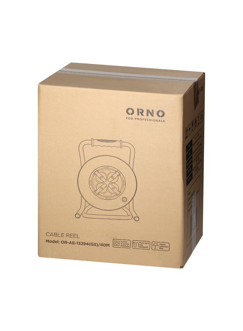 Przedłużacz bębnowy profesjonalny IP44, 4 gniazda 2P+Z (Schuko), kabel gumowy olejoodporny, H07RN-F