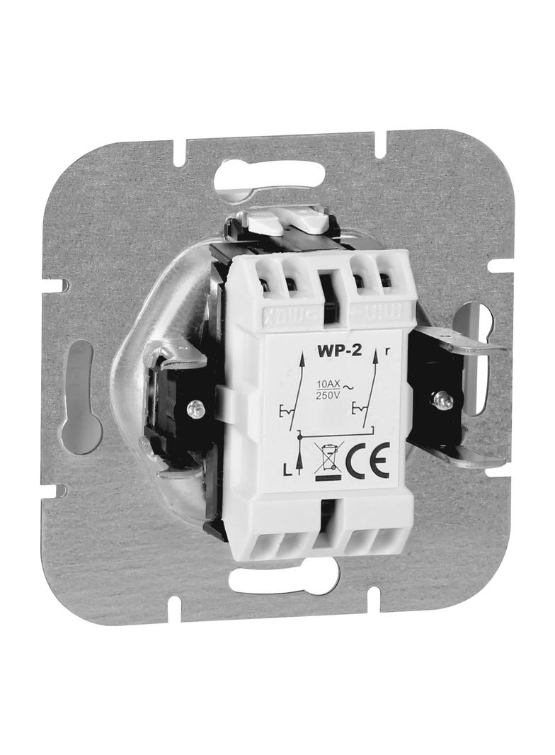 Łącznik podtynkowy świecznikowy Onyx, 10A, 250V, WP-2O, biały OR-OE-7501/W ORNO