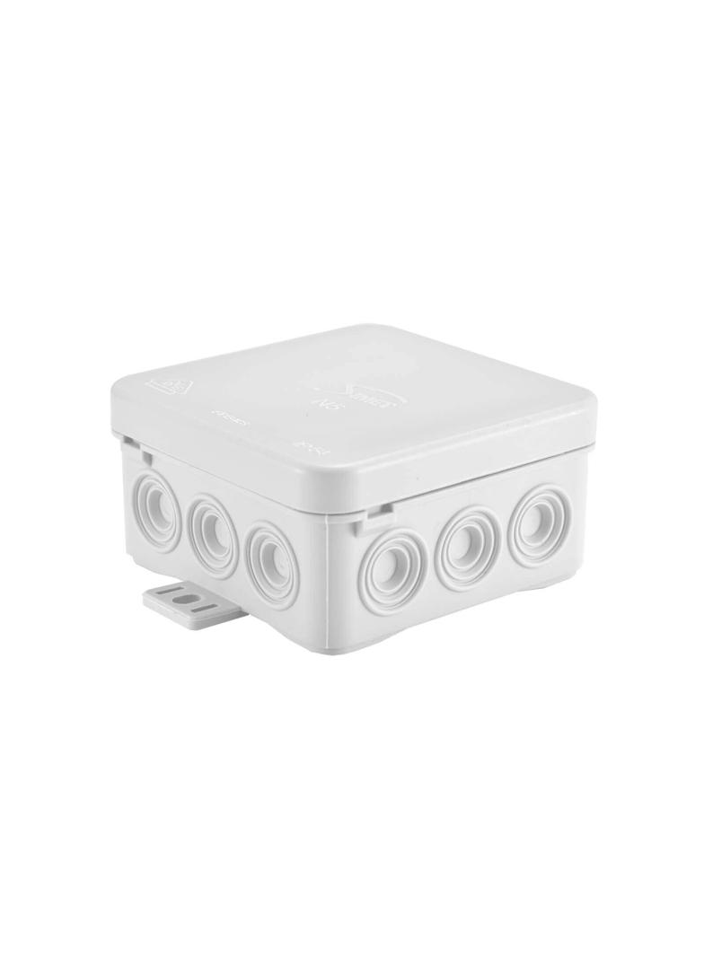 N5w ,  Puszka naścienna z dławicą zintegrowaną, samozatrzaskowa 75*75mm - Seria Fastbox, biały