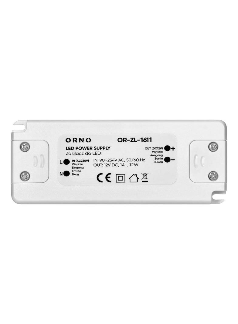 Zasilacz LED 12V DC 12W 1A IP20 OR-ZL-1611 ORNO