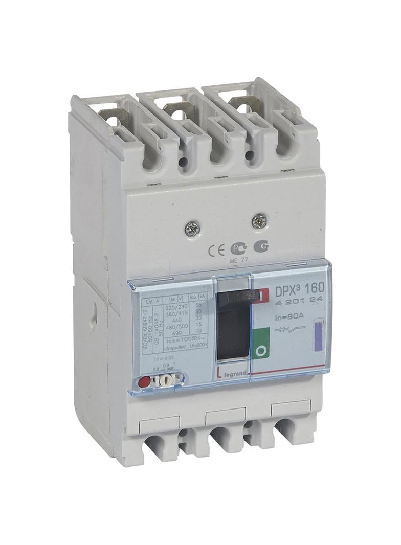 Wyłącznik DPX3 160 3P 80A 50Ka 420124 LEGRAND