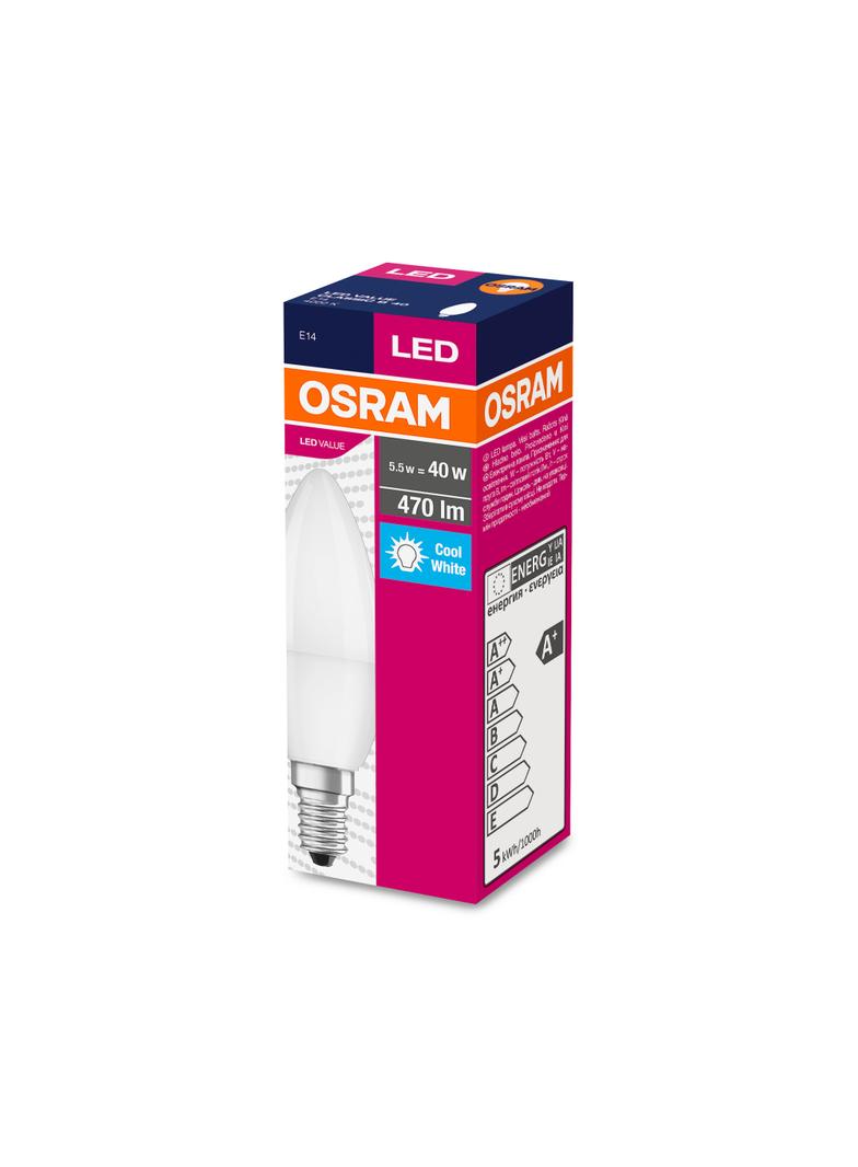 Żarówka LED E14 4,9/40W 470lm 200° 4000K neutralna biel VALUE OSRAM