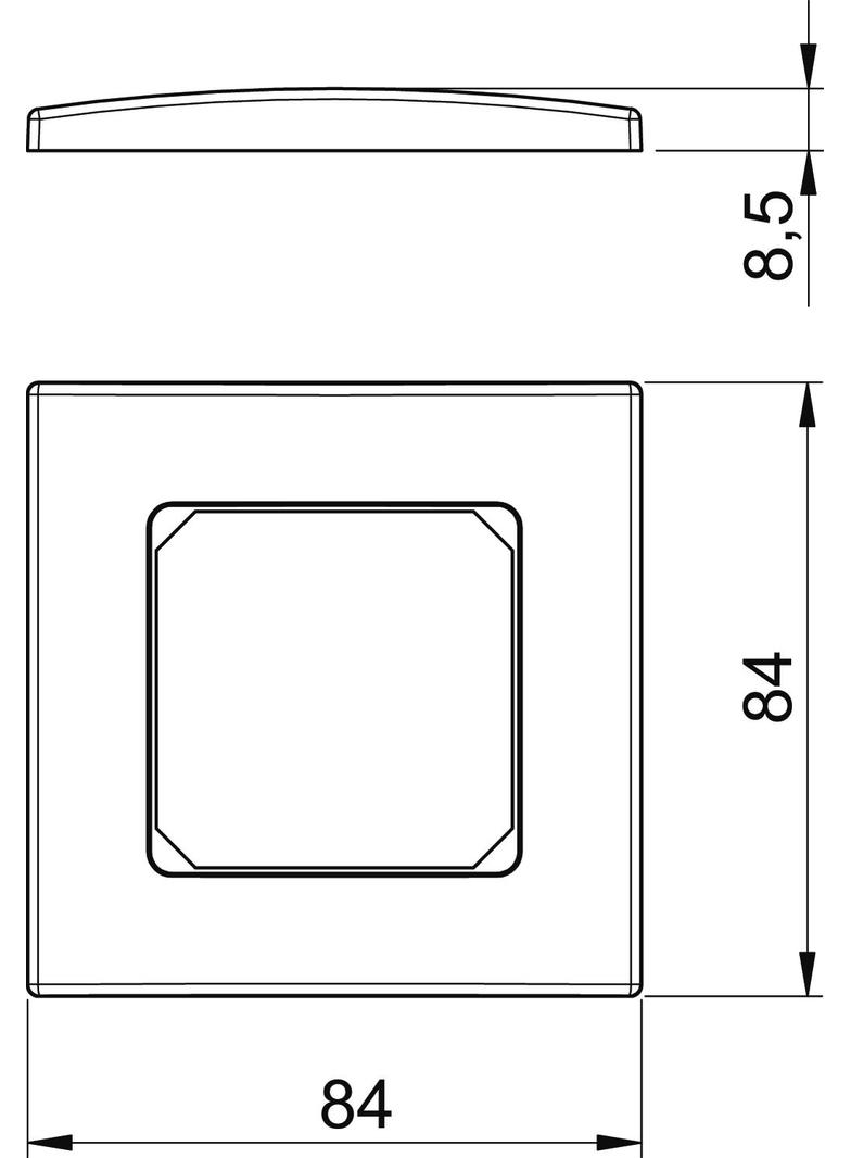 AR50-F1 RW, Ramka 50 mm, pojedyncza