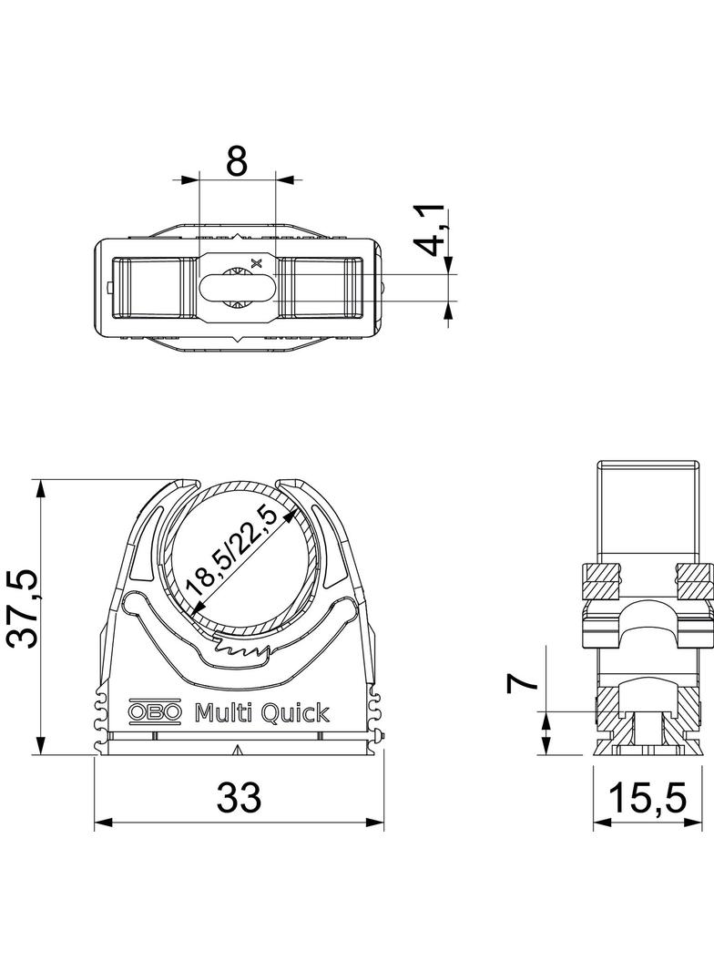 M-QUICK, OBEJMA MULTI-QUICK 18.5-22.5MM